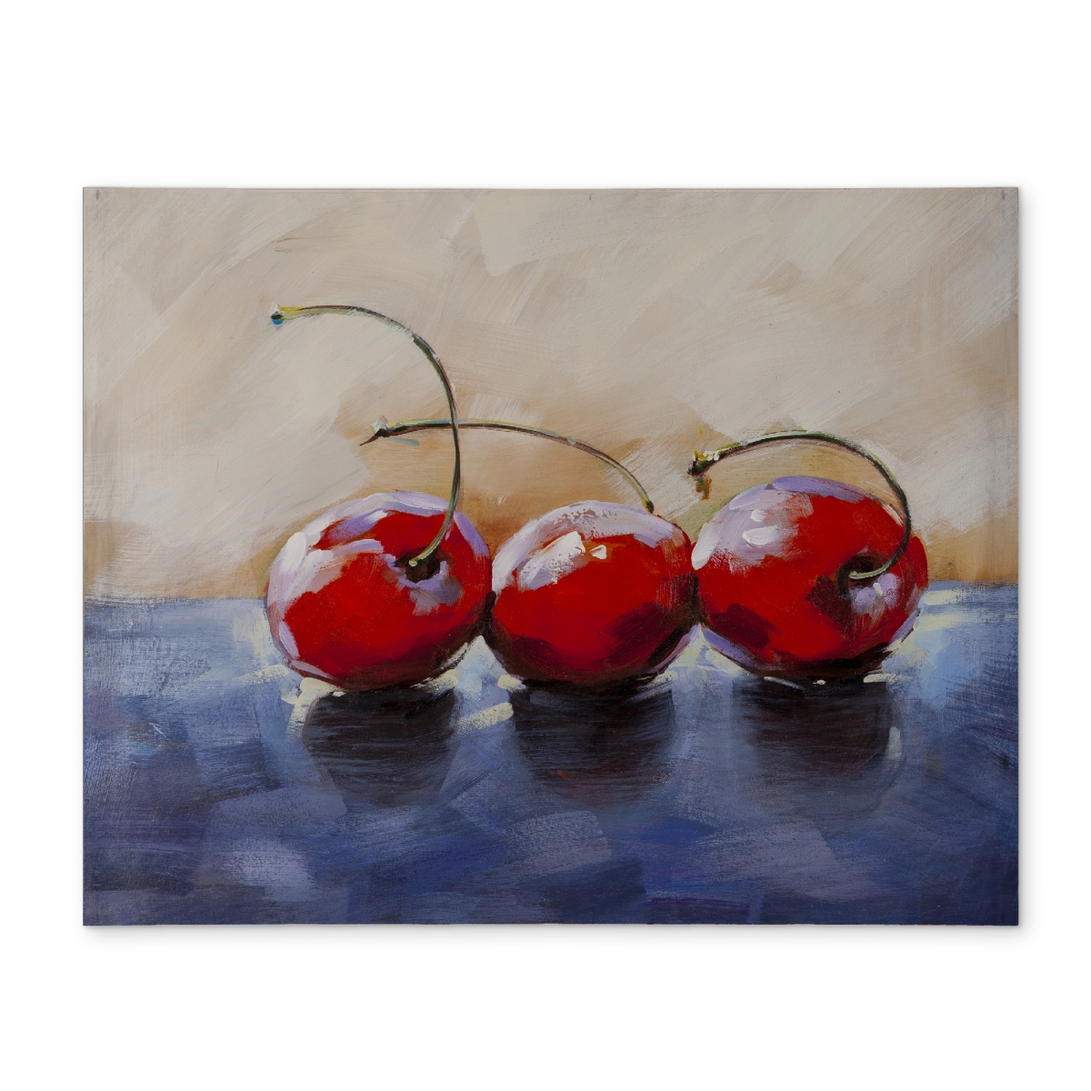 Picture of Begin Home Decor CPPM1418UDN224 14 x 18 in. Blue Polyester Placemat - Three Cherries Home Decor Essential