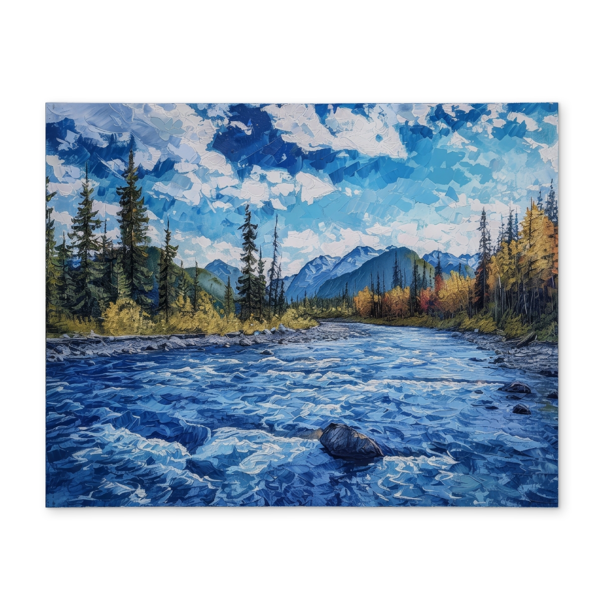 Picture of Begin Home Decor CPPM1418XK0EI3 14 x 18 in. Flow Blue Polyester Placemat - Home Decor Dining Essentials