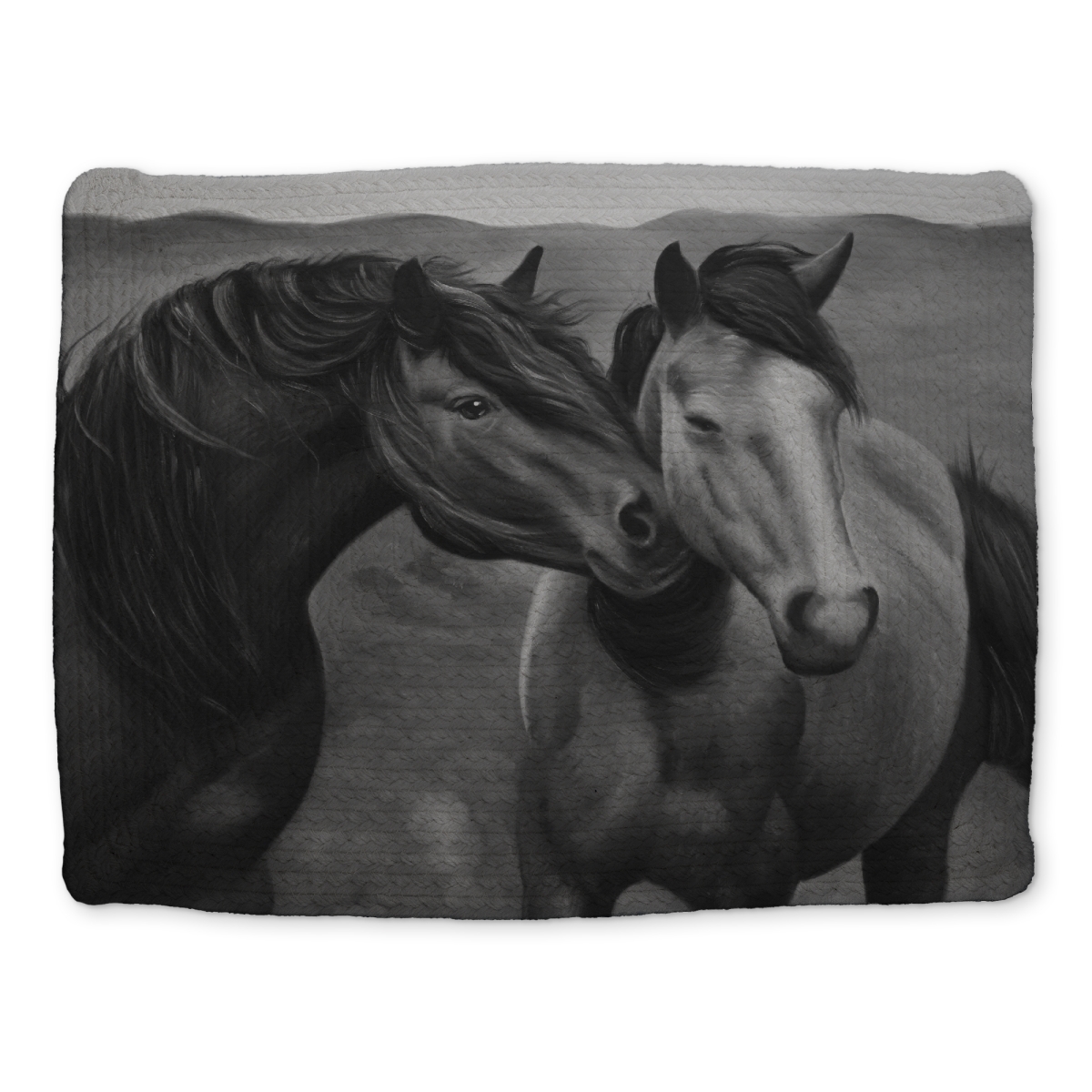 Picture of Begin Home Decor CBPM1418243RXP 14 x 18 in. Tenderness White Farm Animals Braided Placemat - Home Decor