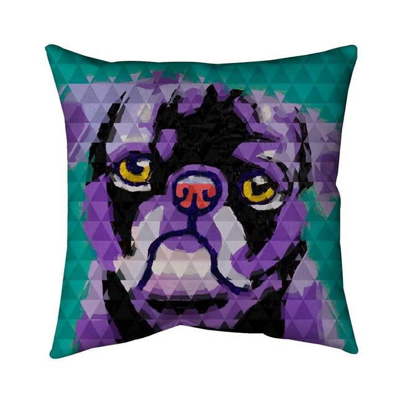 18 x 18 in. Geometric Pug-Double Sided Print Indoor Pillow