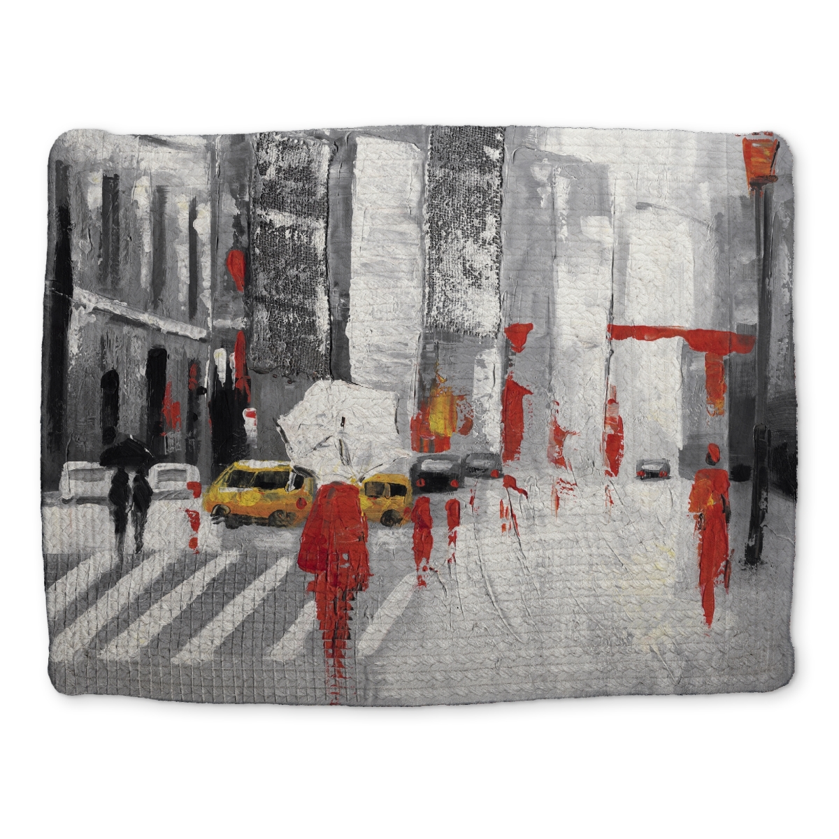 Picture of Begin Home Decor CBPM1418FRW6LA 14 x 18 in. Contemporary Gray Building Braided Polyester Placemat Decor