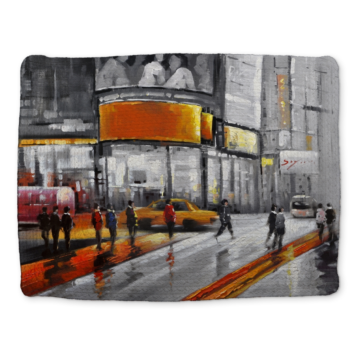 Picture of Begin Home Decor CBPM1418KMZ64L 14 x 18 in. Gray Cities Braided Placemat - Times Square Home Decor