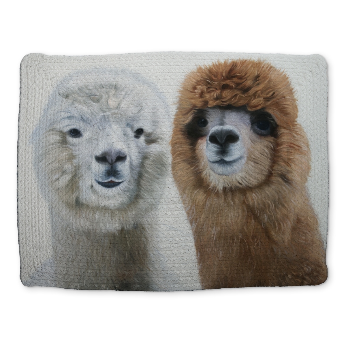 Picture of Begin Home Decor CBPM1418TILX29 14 x 18 in. Two Llamas Rustic Farm Animal Placemat - Bedroom Decor