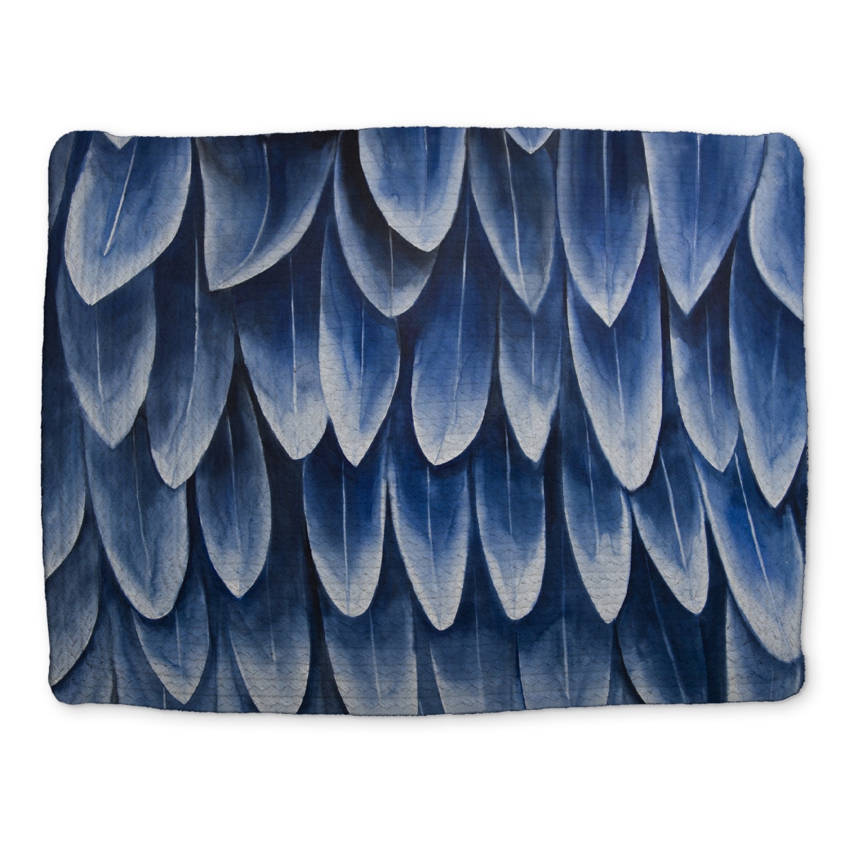 Picture of Begin Home Decor CBPM1418WVV3UC 14 x 18 in. Bohemian Blue Bedroom Placemat - Plumage Blue Home Decor