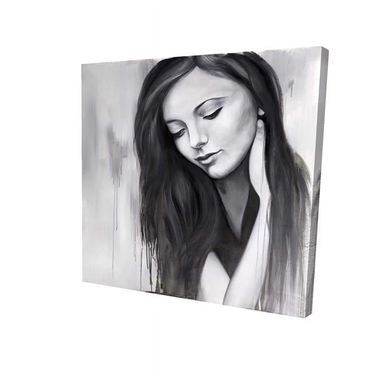 16 x 16 in. Realistic Woman Portrait-Print on Canvas