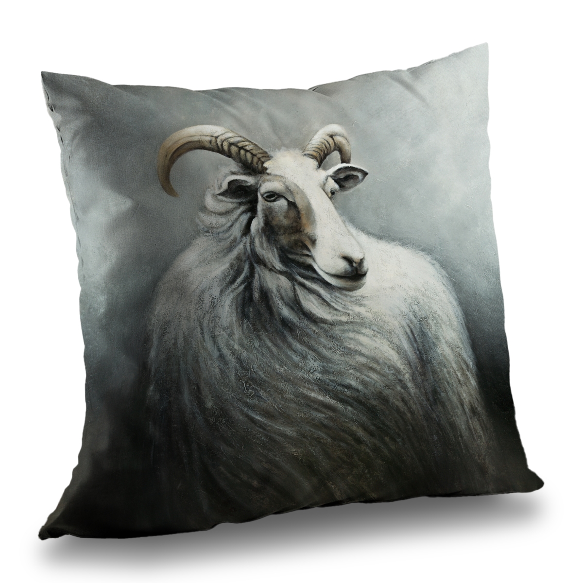 C1PC14148Q0EBP 14 x 14 in. Cashmere Goat Gray Rustic Poly Twill Throw - Home Decor