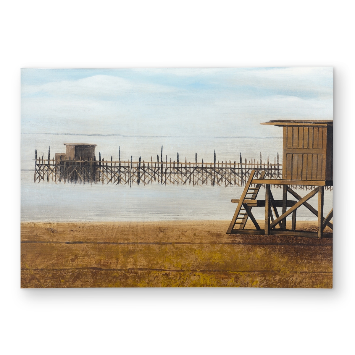 C1ROAR57BWBRSR 5 x 7 ft. Lifeguard Tower Outdoor Area Rug - Marine Blue Beach Decor - Rectangle