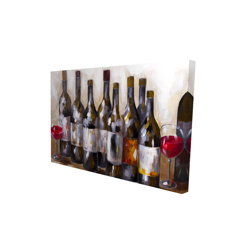 2080-2436-GA35 24 x 36 in. Red Wine - Object Brown Canvas for Home Decor - Elegant Art