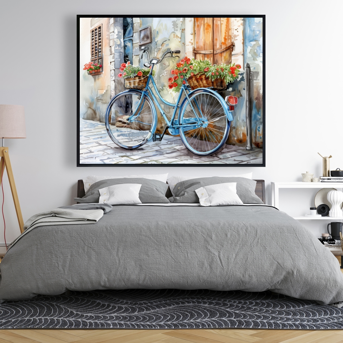 C1FC48602A1URR 48 x 60 in. On the Wall - Beige Framed Canvas for Elegant Home Decor