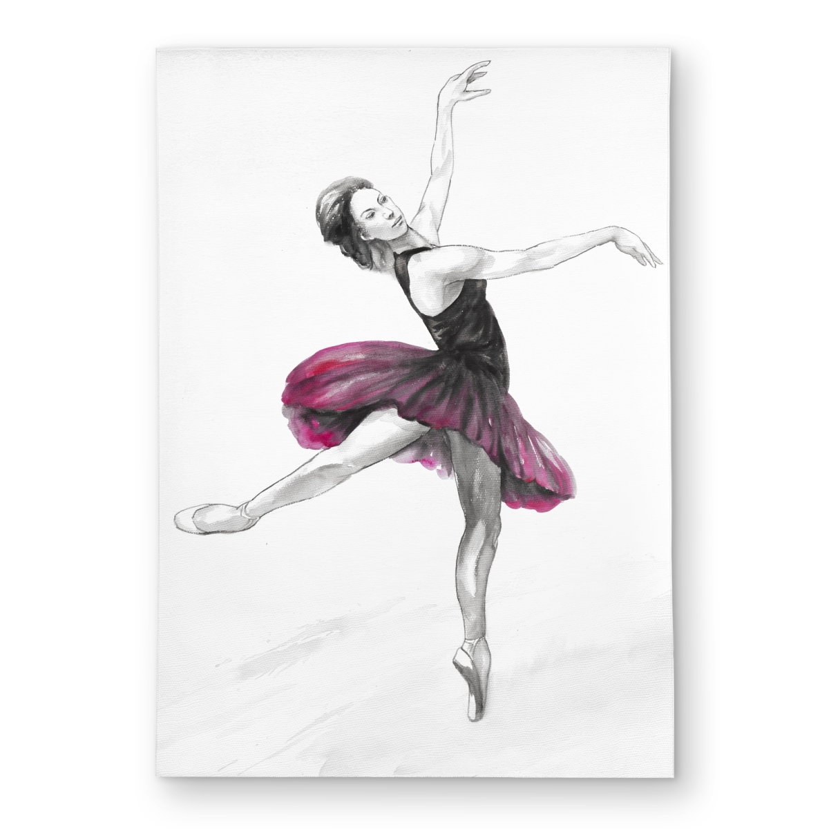 C1ROAR57R3E19Z 5 x 7 ft. Small Pink Ballerina - White Bedroom Outdoor Area Rug for Home - Rectangle