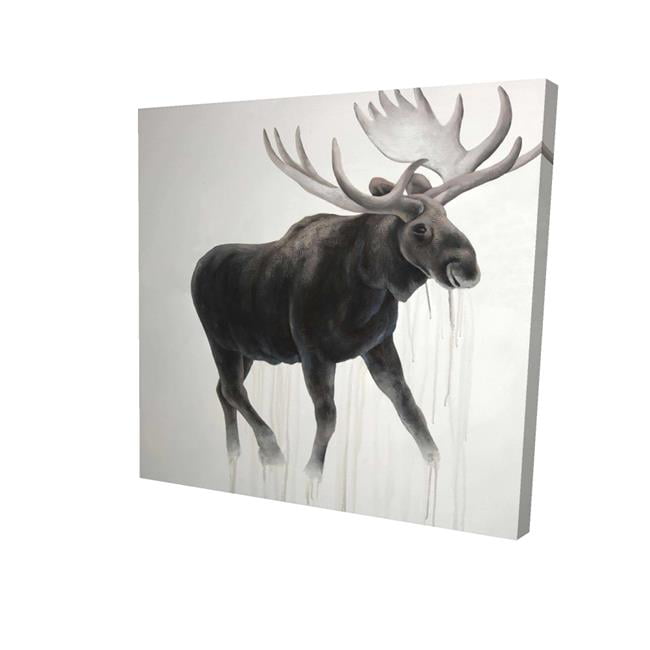 8 x 8 in. Walking Moose-Print on Canvas