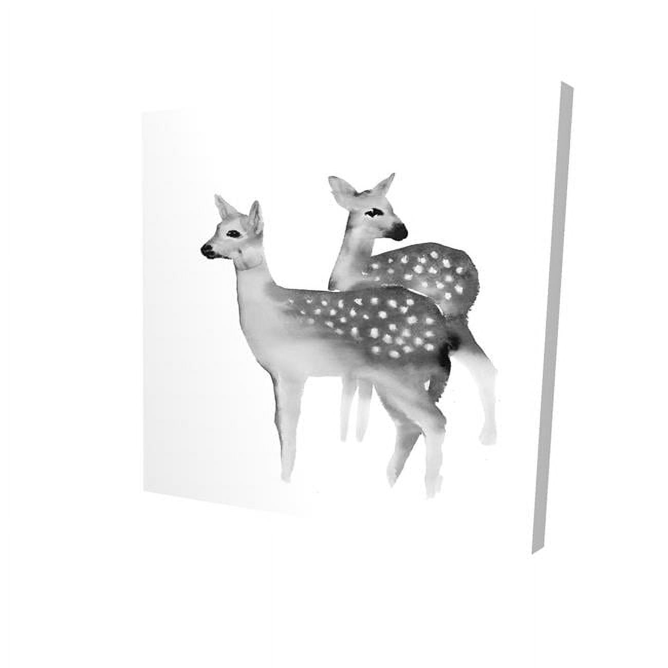 8 x 8 in. Faon Black & White-Print on Canvas