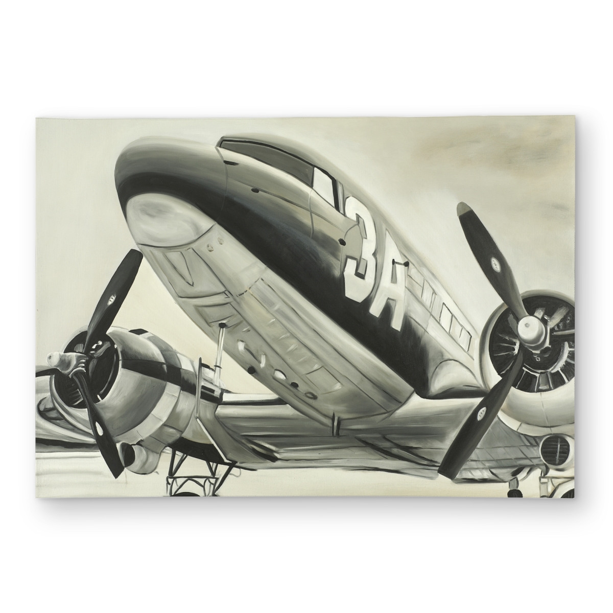C1ROAR57QPCAS1 5 x 7 ft. Vintage Airplane Outdoor Area Rug - Aviation Office Decor - Rectangle