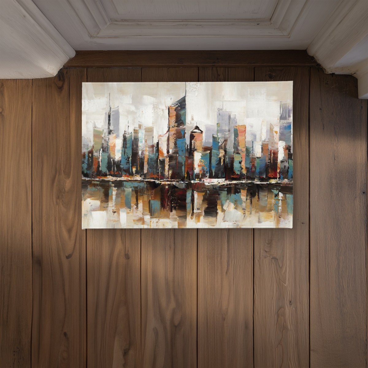 CODM1724LARS9L 17 x 24 in. Abstract Buildings with Textures - Industrial Door Mat Decor