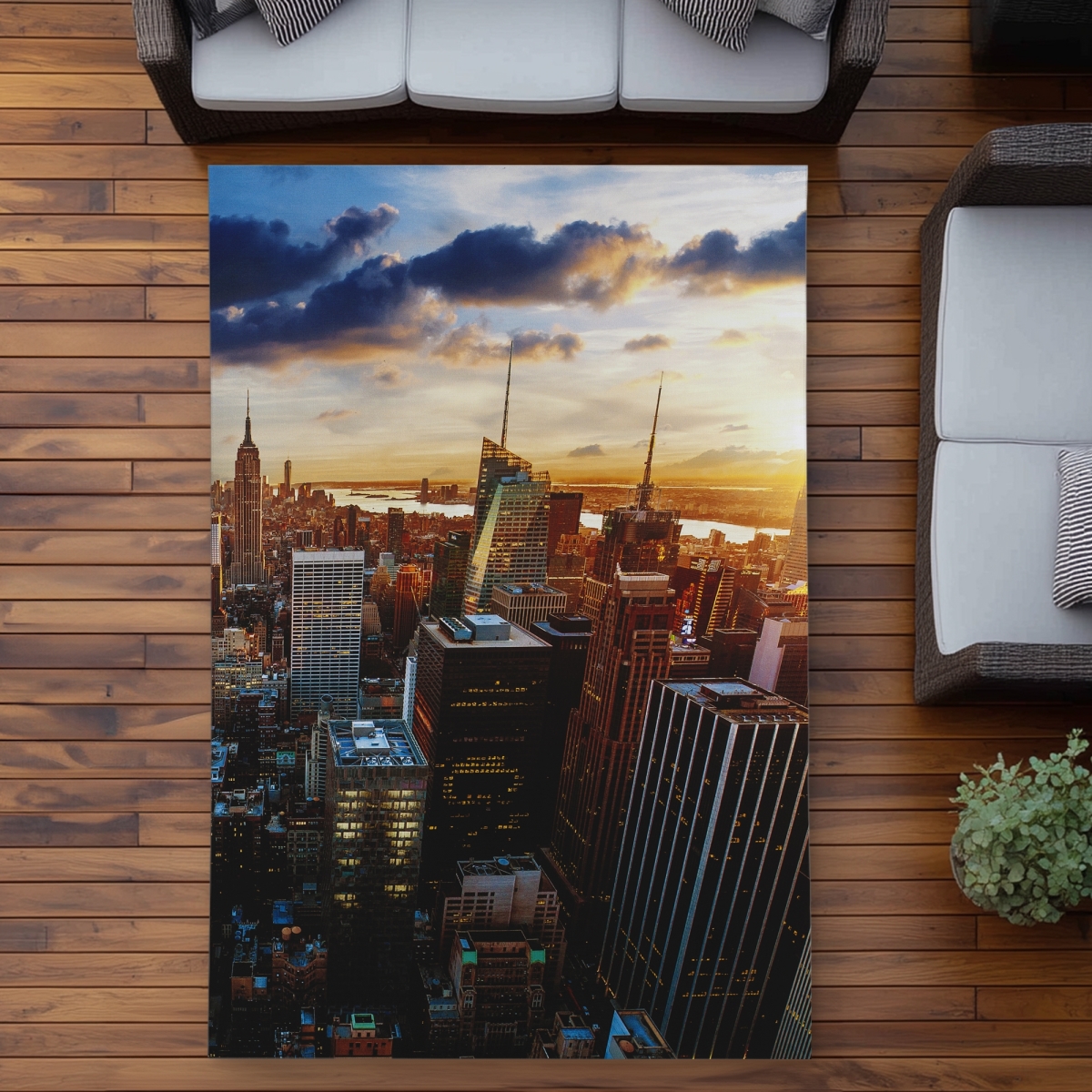 C1ROAR57XG8PS5 5 x 7 ft. City of   York By Dawn Outdoor Area Rug - Home Decor - Rectangle