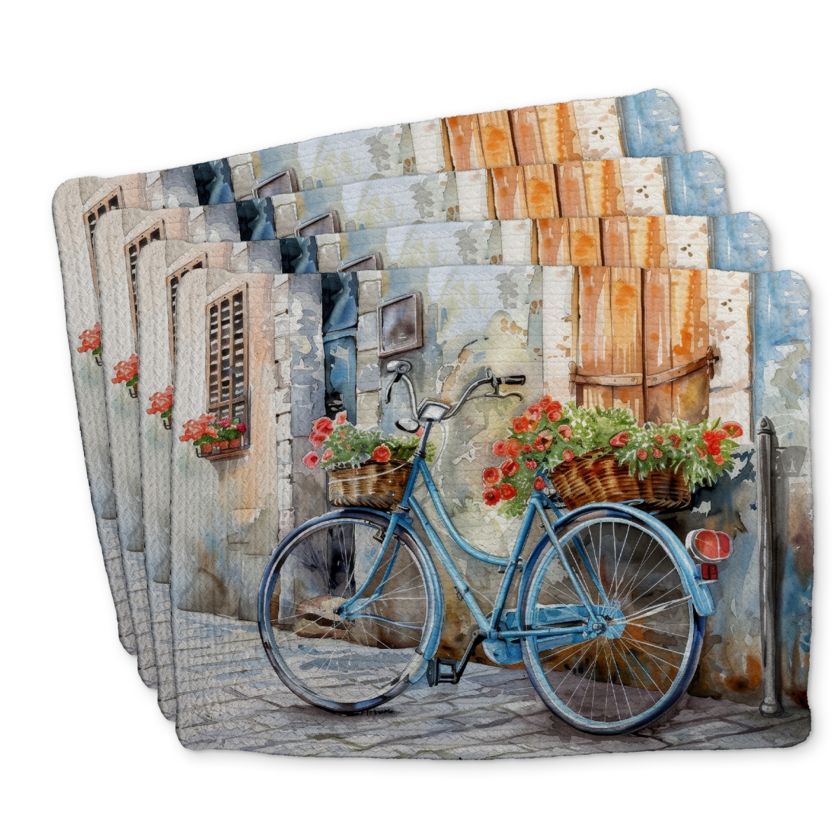 Picture of Begin Home Decor C4BP1418YOGYBK 14 x 18 in. On the Wall Braided Polyester Placemat for Home Decor - Set of 4