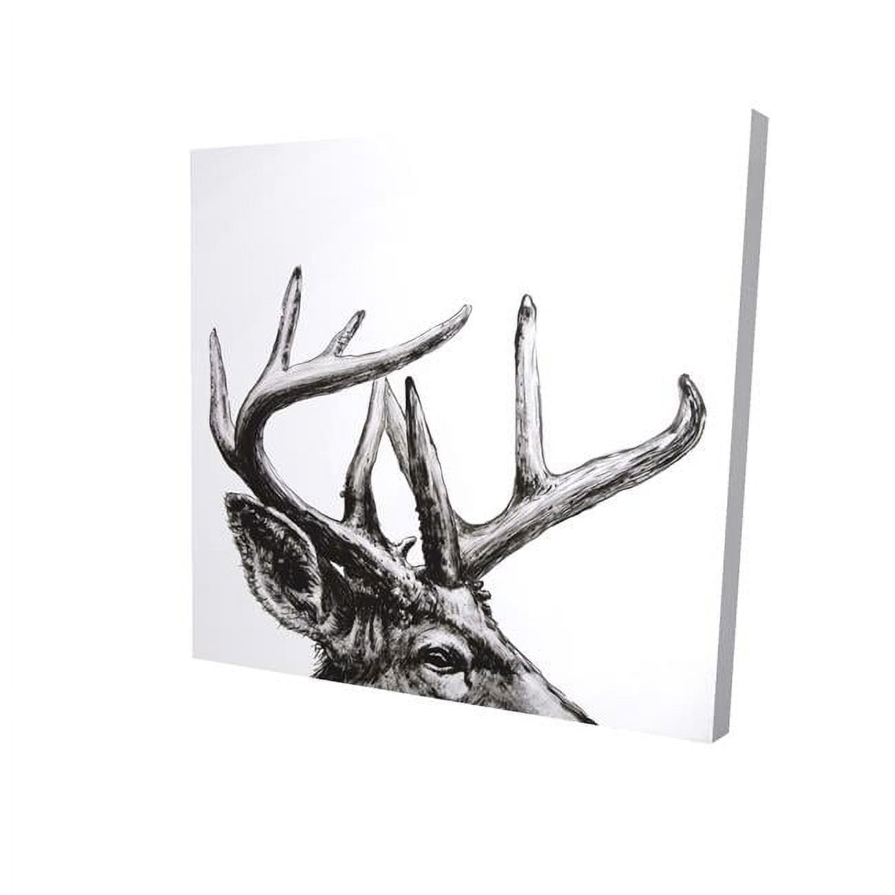 8 x 8 in. Roe Deer Plume-Print on Canvas