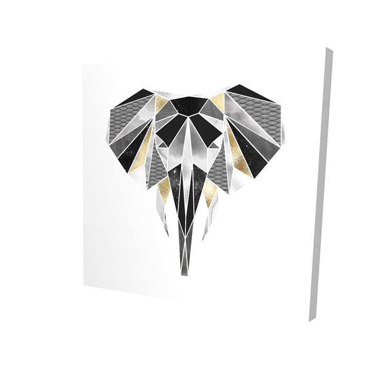 8 x 8 in. Geometric Elephant-Print on Canvas