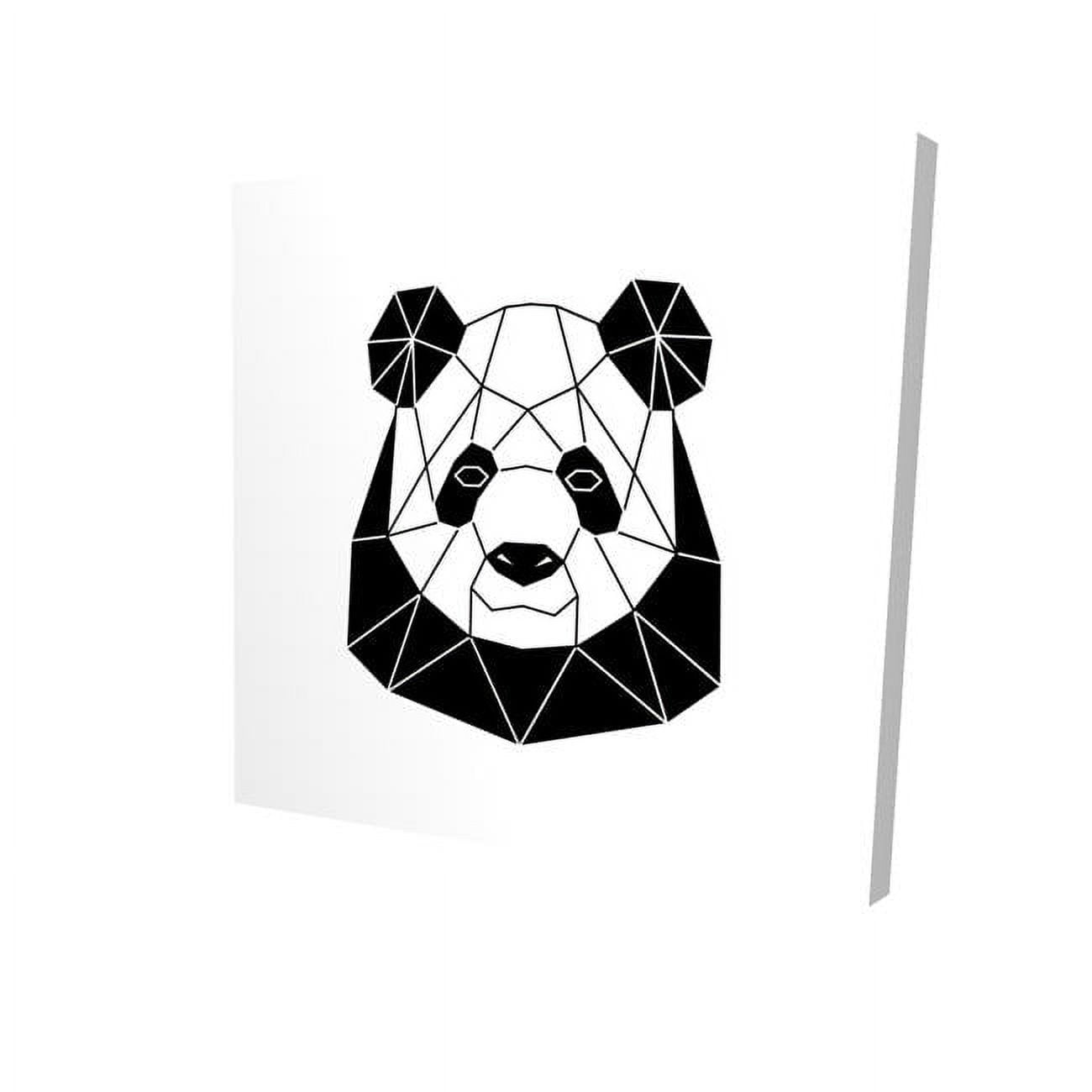 8 x 8 in. Geometric Panda-Print on Canvas