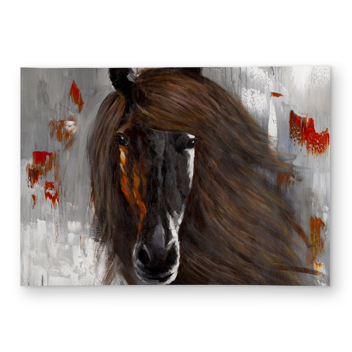 C1ROAR570PRJGD 5 x 7 ft. Proud Brown Horse Rug - Western Bedroom Outdoor Decor - Rectangle