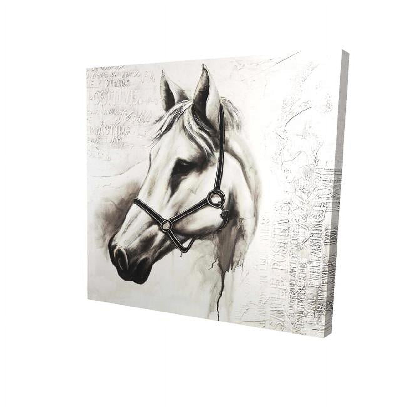 8 x 8 in. Flicka The White Horse-Print on Canvas
