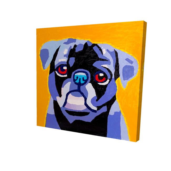 8 x 8 in. Flash The Pug-Print on Canvas