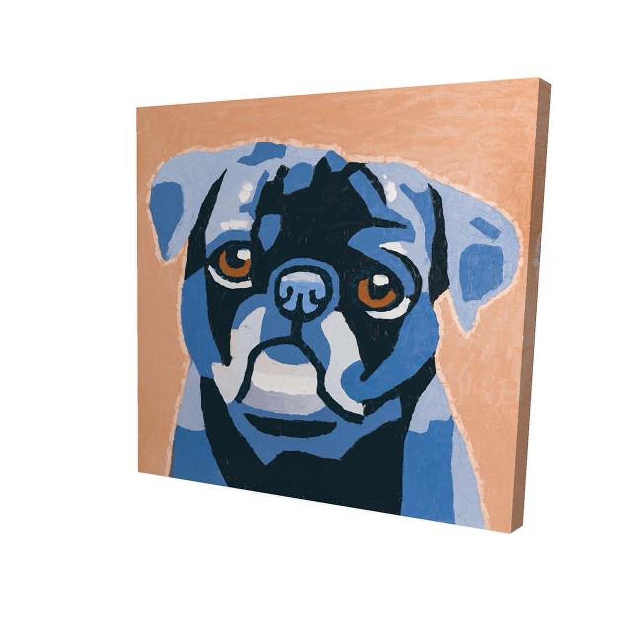 8 x 8 in. Flash The Pug-Print on Canvas