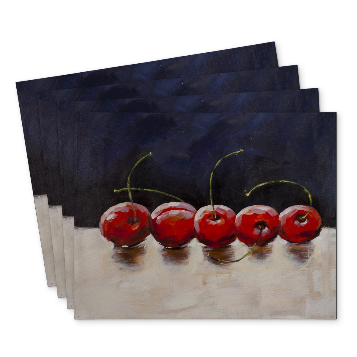 Picture of Begin Home Decor C4PP14187N11VV 14 x 18 in. Cherry Polyester Placemat - Stylish Home Decor Accent - Set of 4