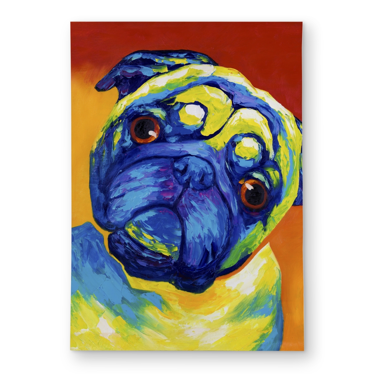 C1ROAR57N2QTOA 5 x 7 ft. Curious Pug - Animals Bedroom Outdoor Area Rug for Home Decor - Rectangle