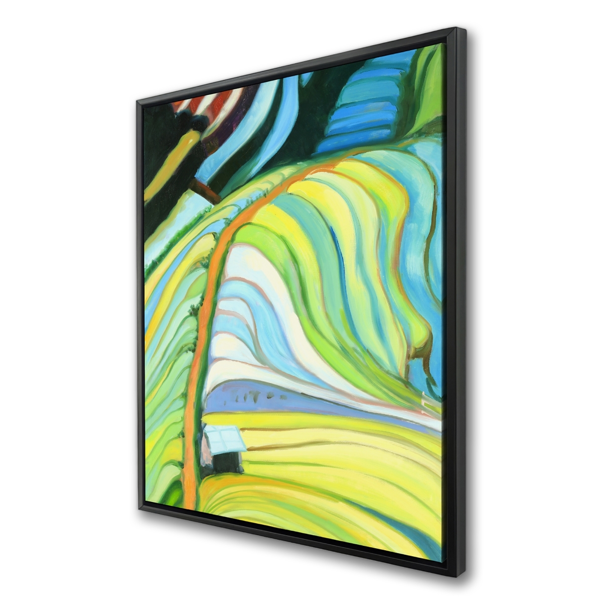 C1FC3648515XFQ 36 x 48 in. Terraced Rice Fields To Vietnam - Yellow Places Framed Canvas
