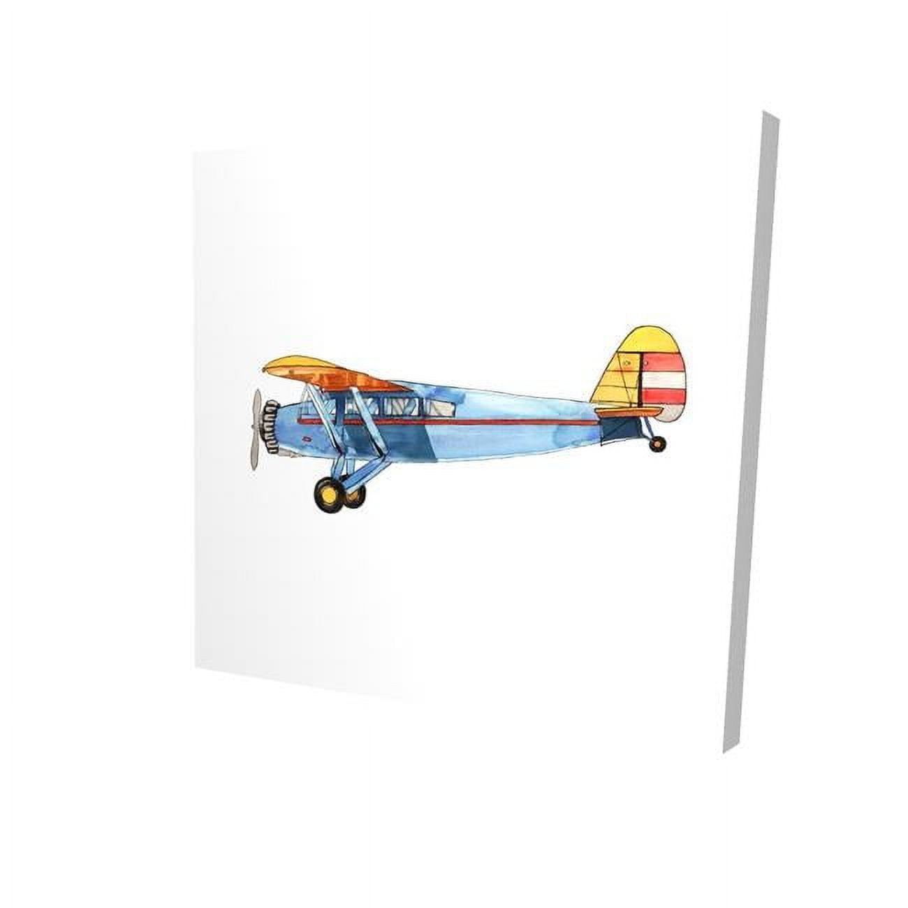 8 x 8 in. Small Blue Plane-Print on Canvas