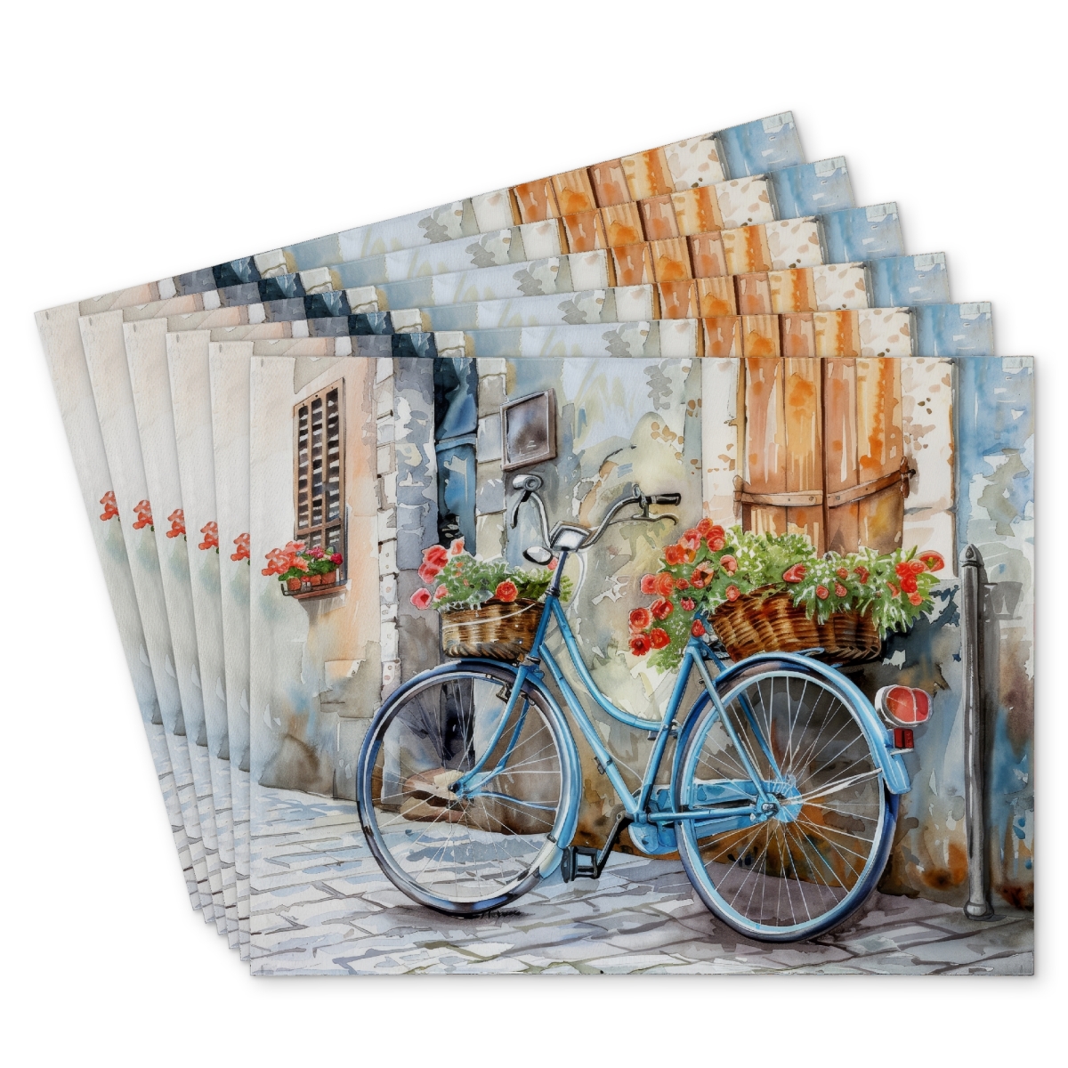 Picture of Begin Home Decor C6PP1418OCX150 14 x 18 in. On the Wall Polyester Placemat - Stylish Home Decor Accent - Set of 6