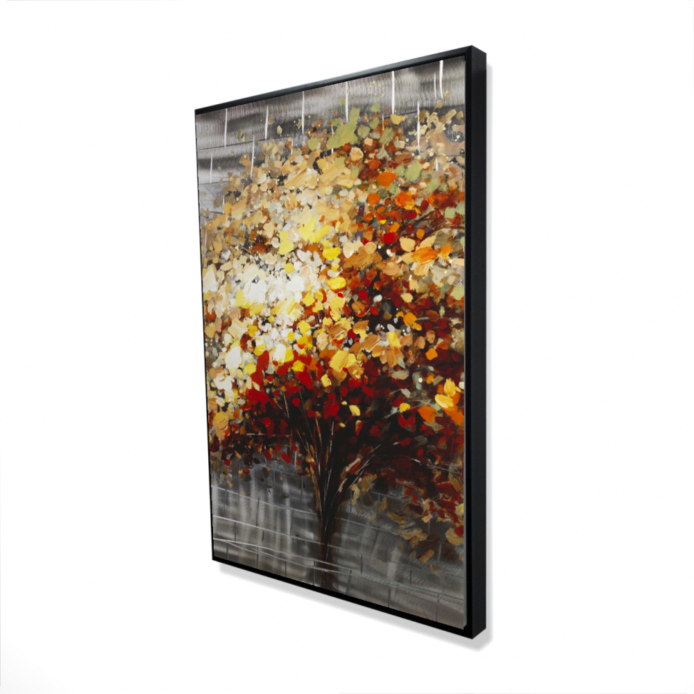 2081-3624-LA13 24 x 36 in. Abstract Tree By Fall - Orange Landscapes Framed Canvas Decor