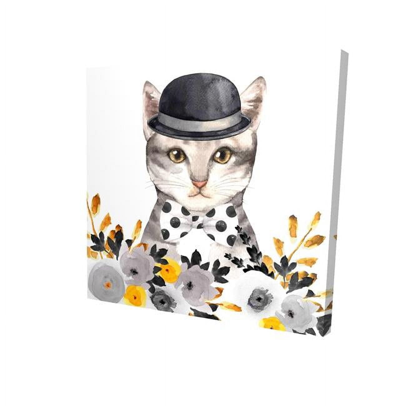8 x 8 in. Chic Cat-Print on Canvas