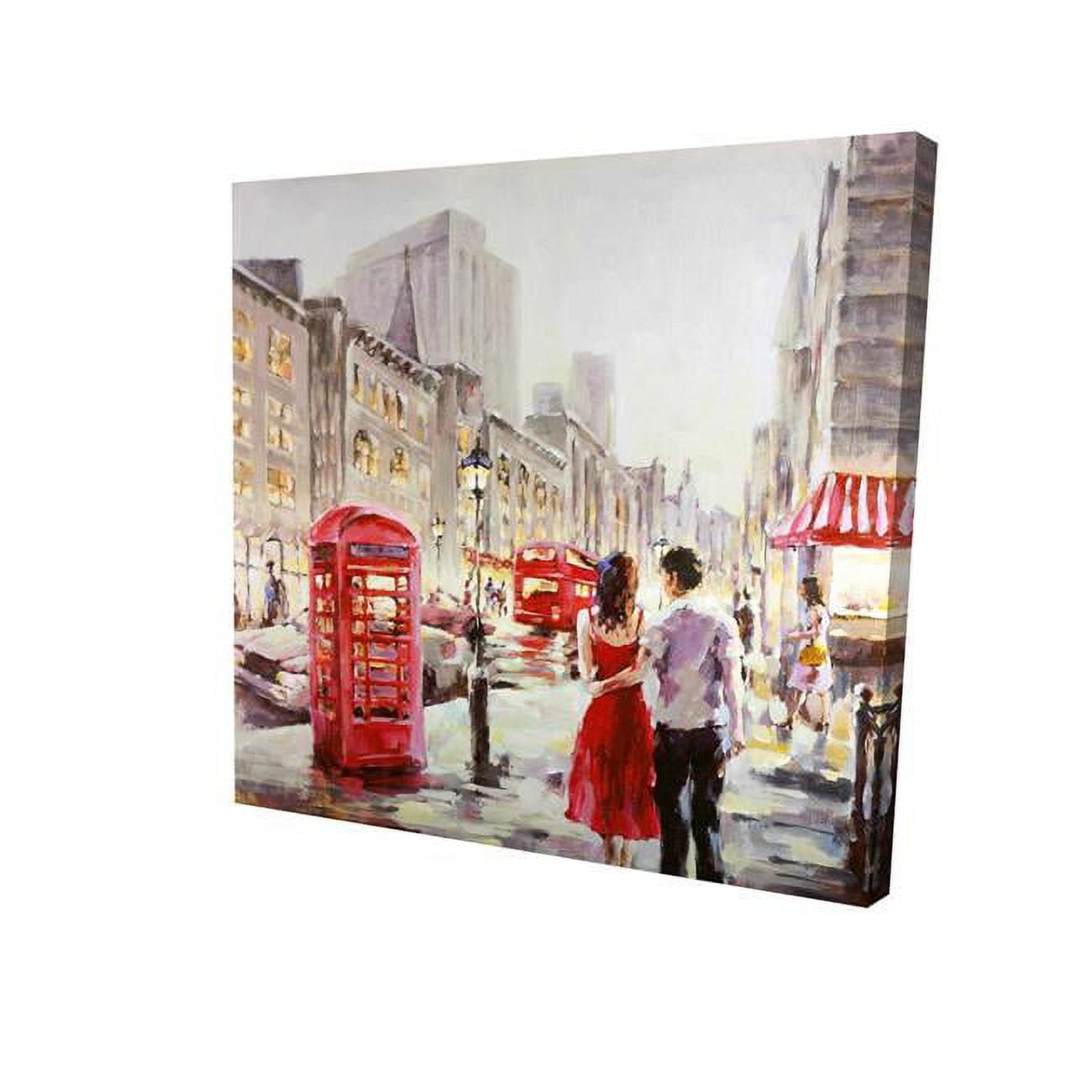 8 x 8 in. Couple Walking-Print on Canvas