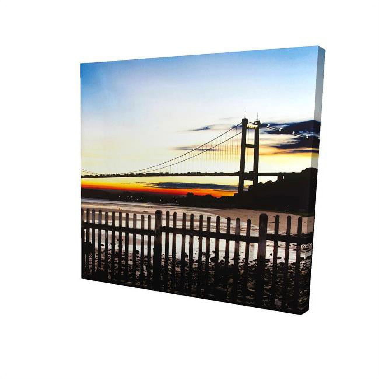8 x 8 in. Bridge by Sunset-Print on Canvas