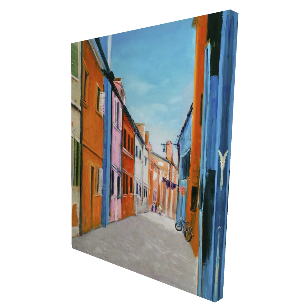 2080-4836-CI263 36 x 48 in. Colorful Houses in Italy - Contemporary Canvas Home Decor