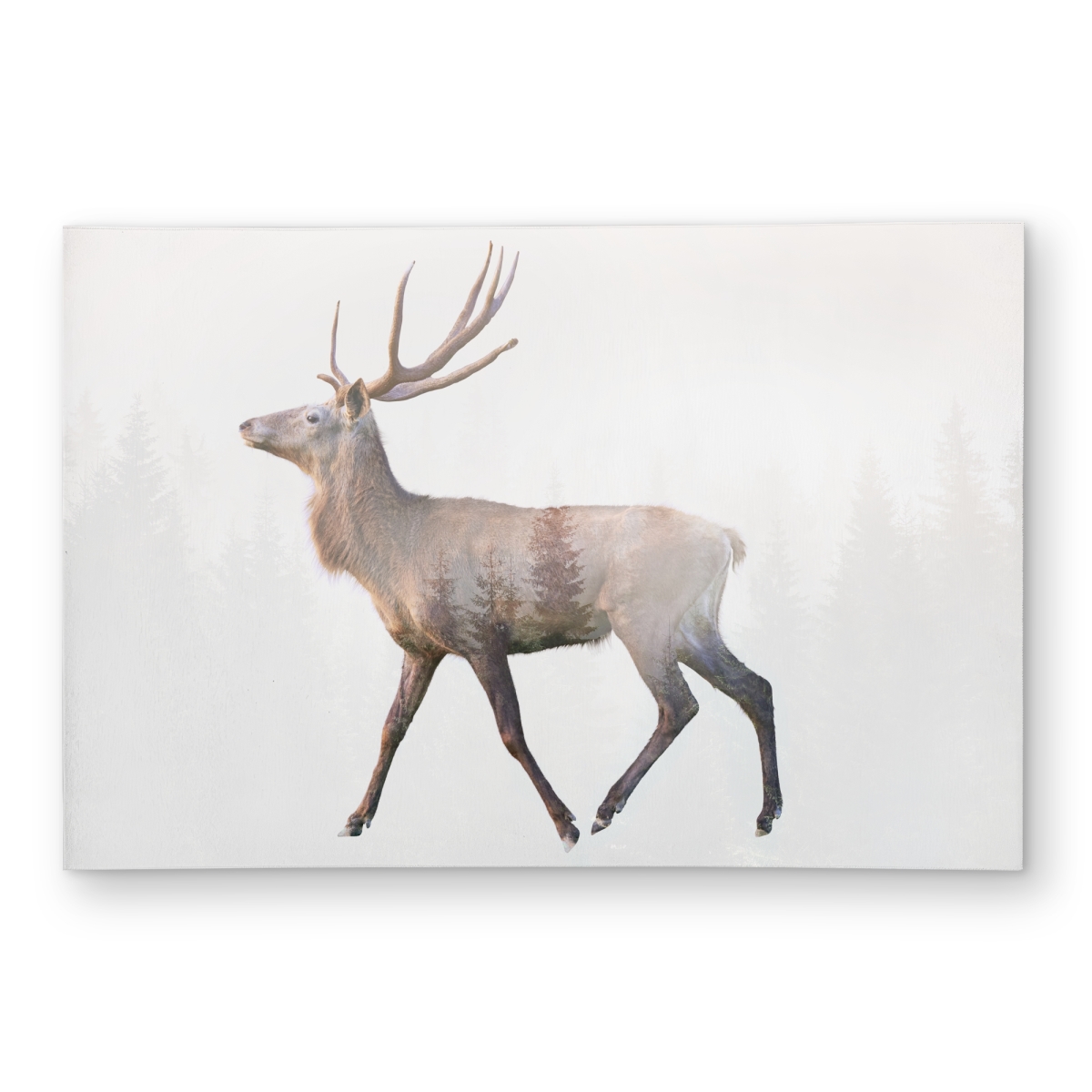 C1ROAR23B3OJAC 2 x 3 ft. Deer & Forest Outdoor Area Rug - Brown Trees Home Decor - Rectangle