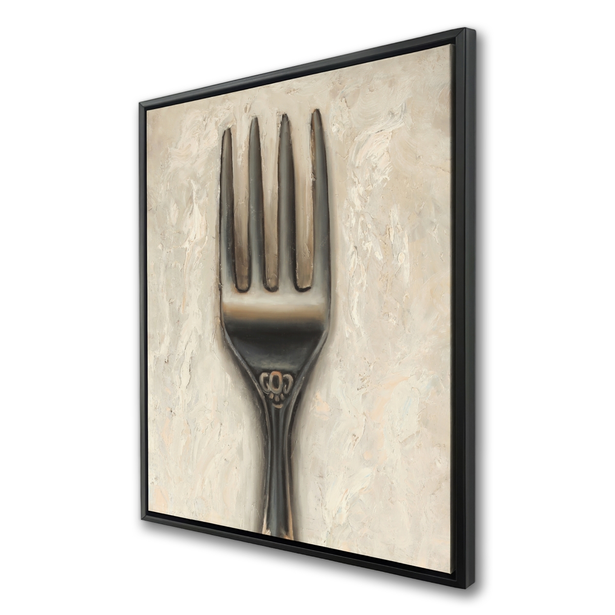 C1FC3648NJDNR5 36 x 48 in. Vintage Fork - Beige Object Framed Canvas for Home Decor
