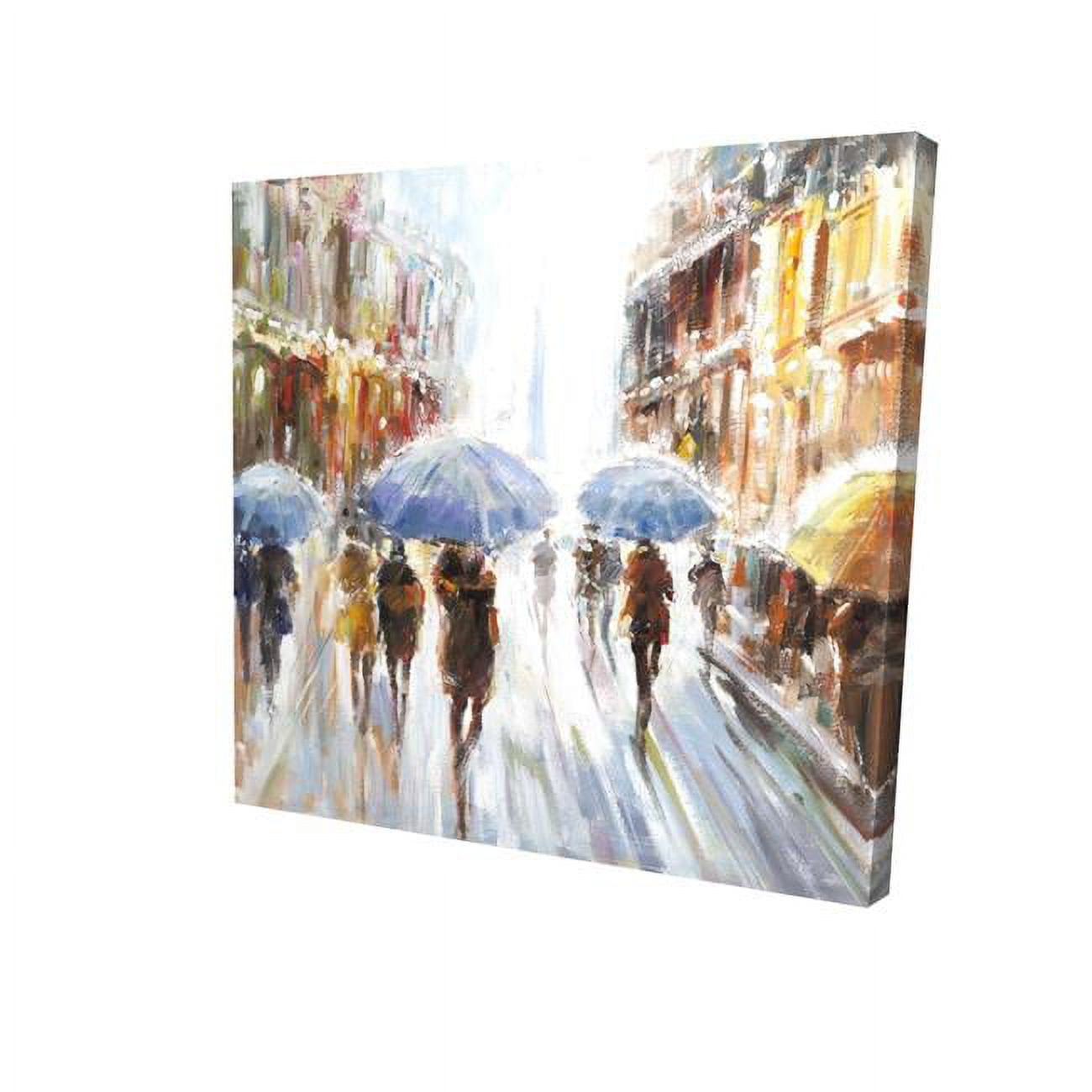 8 x 8 in. Abstract Rain in the City-Print on Canvas