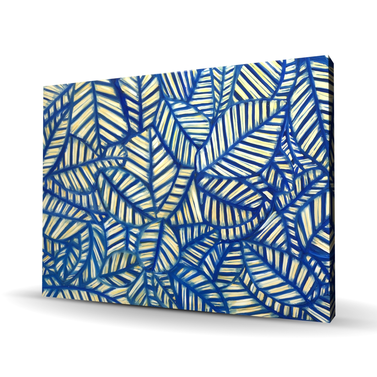 C1RC3648RTL6BO 36 x 48 in. Leaves Patterns - Beige Canvas for Elegant Home Decor