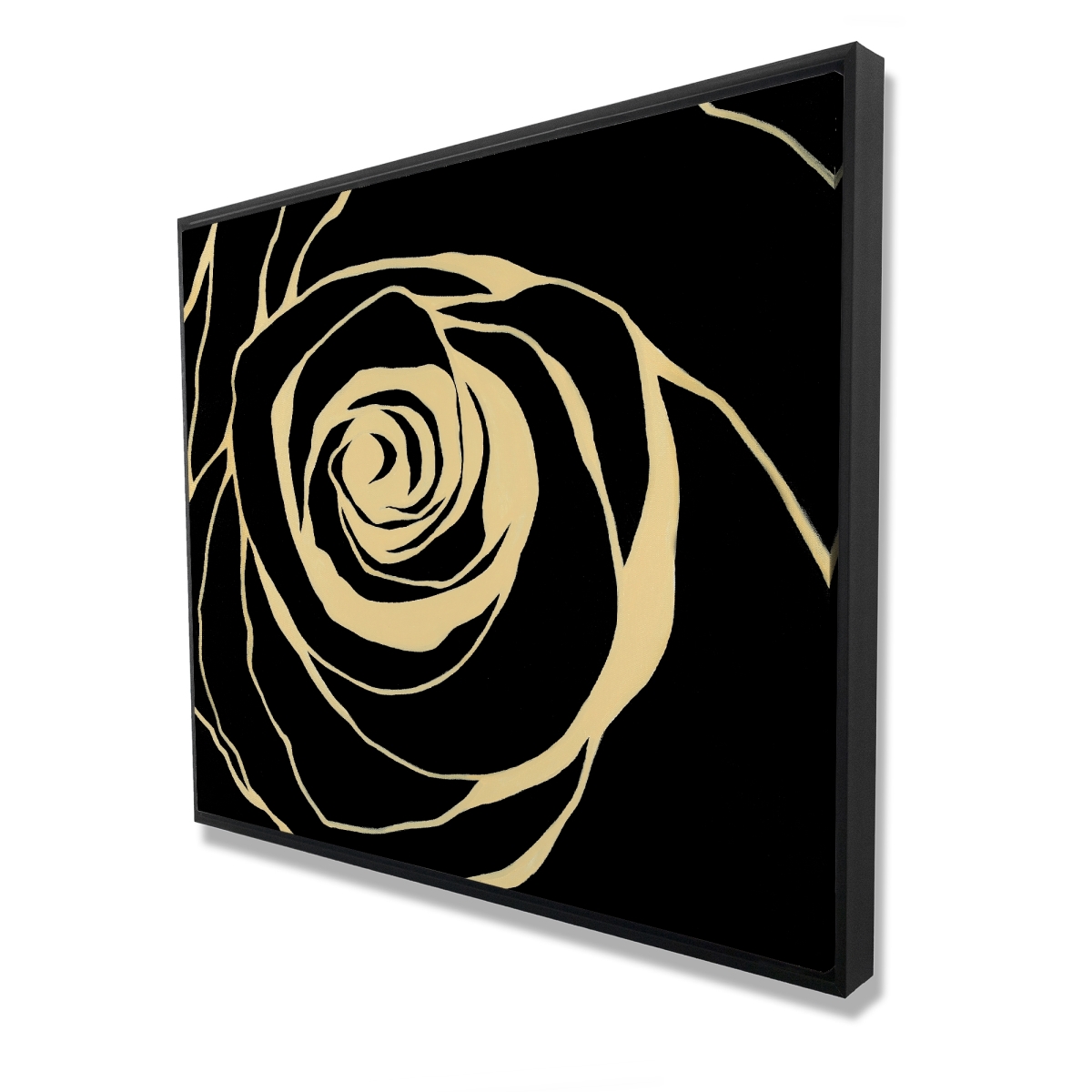 C1FC4860ARD4AO 48 x 60 in. Black Rose Floral Romantic Framed Canvas Home Decor Art