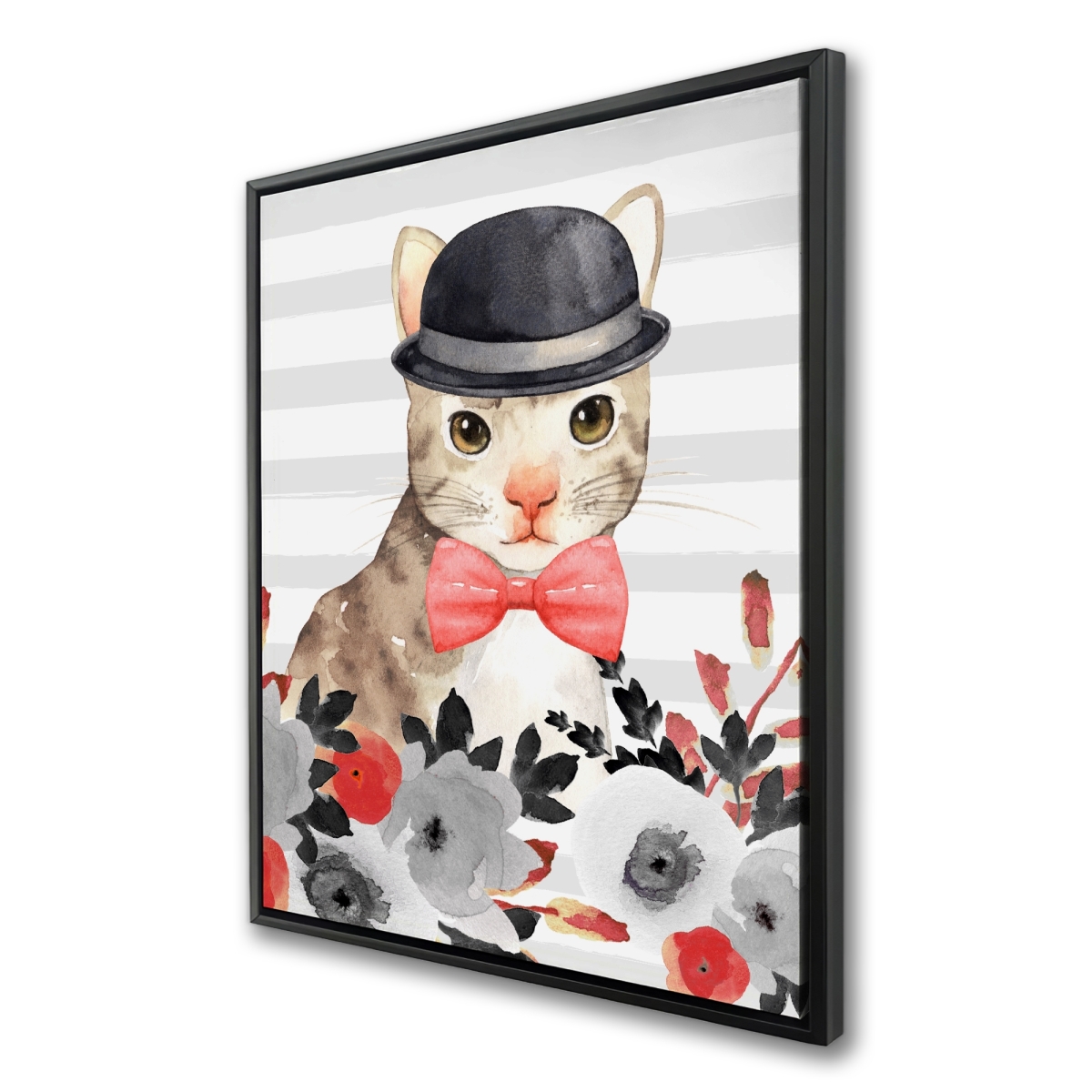C1FC3648X22NGP 36 x 48 in. Cat Detective - Bedroom Animals Framed Canvas for Home Decor