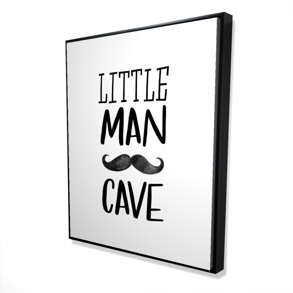 2081-6048-QU18 48 x 60 in. Little Man Cave - White Framed Canvas for Home Decor