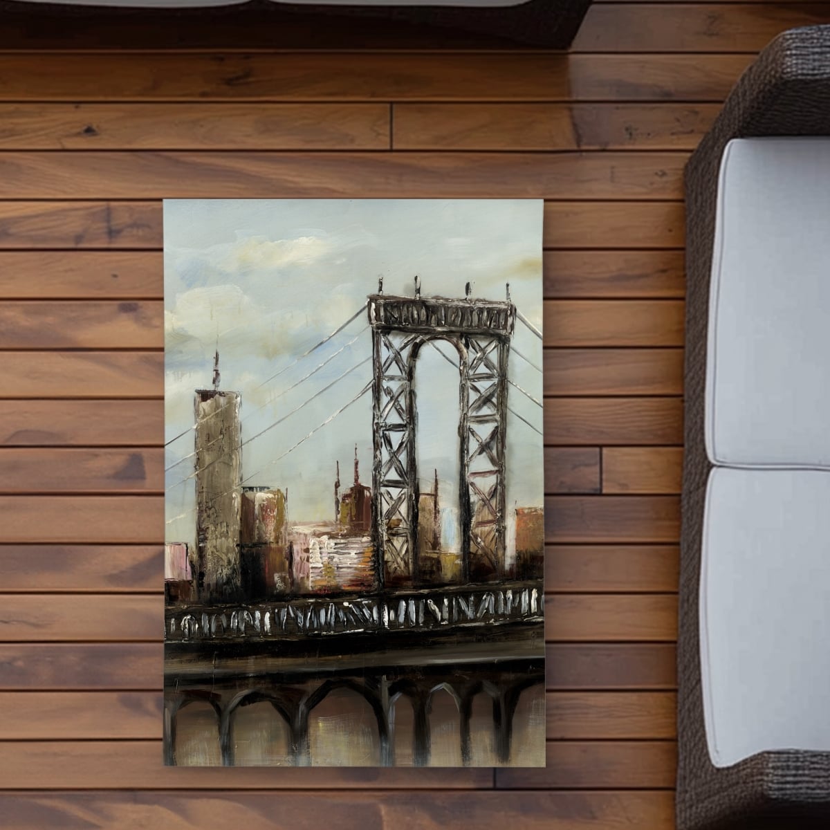 C1ROAR23NRMCW4 2 x 3 ft. City Bridge Outdoor Rug - Cloudy Day Bedroom Decor - Rectangle