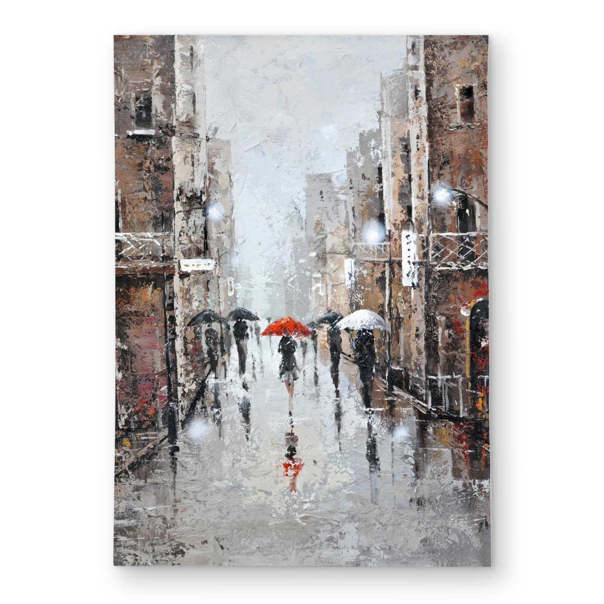 C1ROAR57M9L4LJ 5 x 7 ft. City Rain Brown Building Outdoor Area Rug for Home Decor - Rectangle