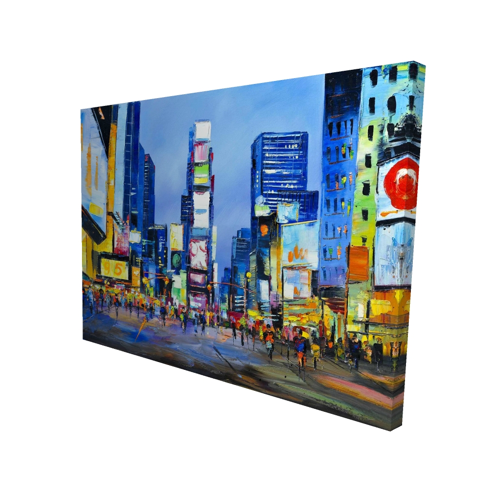 2080-3648-CI34 36 x 48 in. Cityscape in Times Square - Cities Blue Canvas for Home Decor
