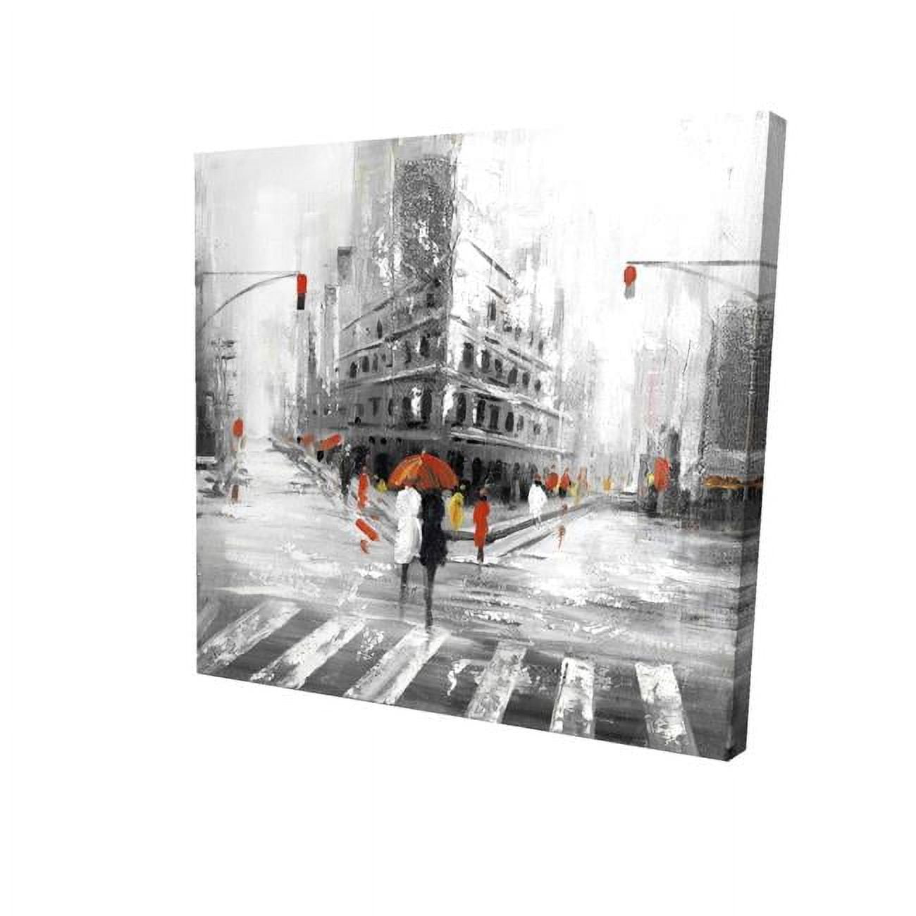 8 x 8 in. Greyish Flatiron Building-Print on Canvas