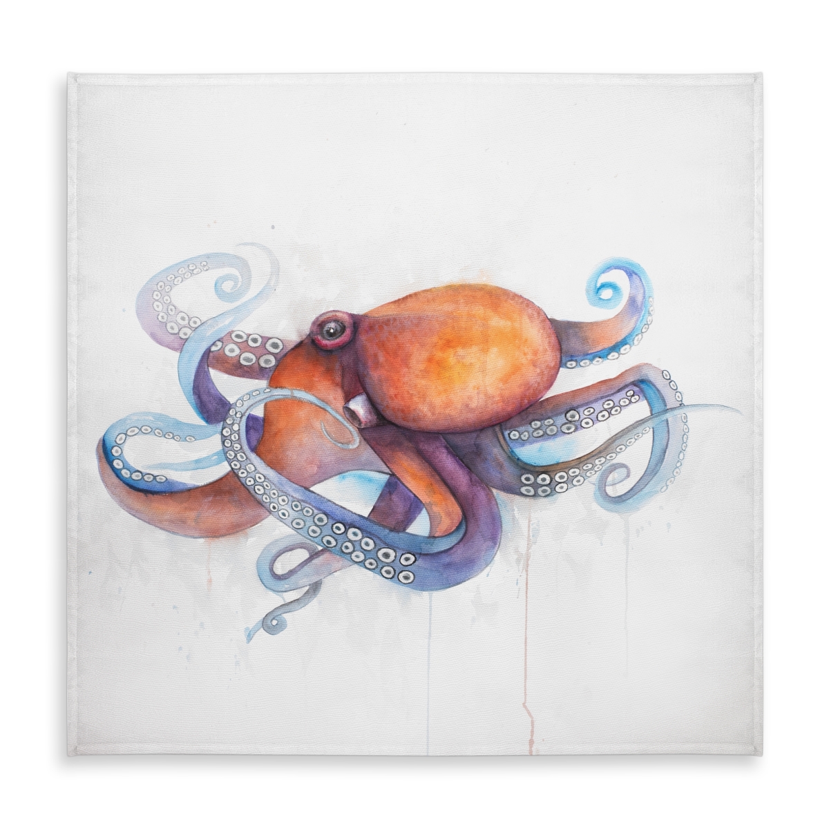 Picture of Begin Home Decor C1TC585801QYAZ 58 x 58 in. Colorful Octopus Profile Tablecloth - Purple Indoor Outdoor Decor