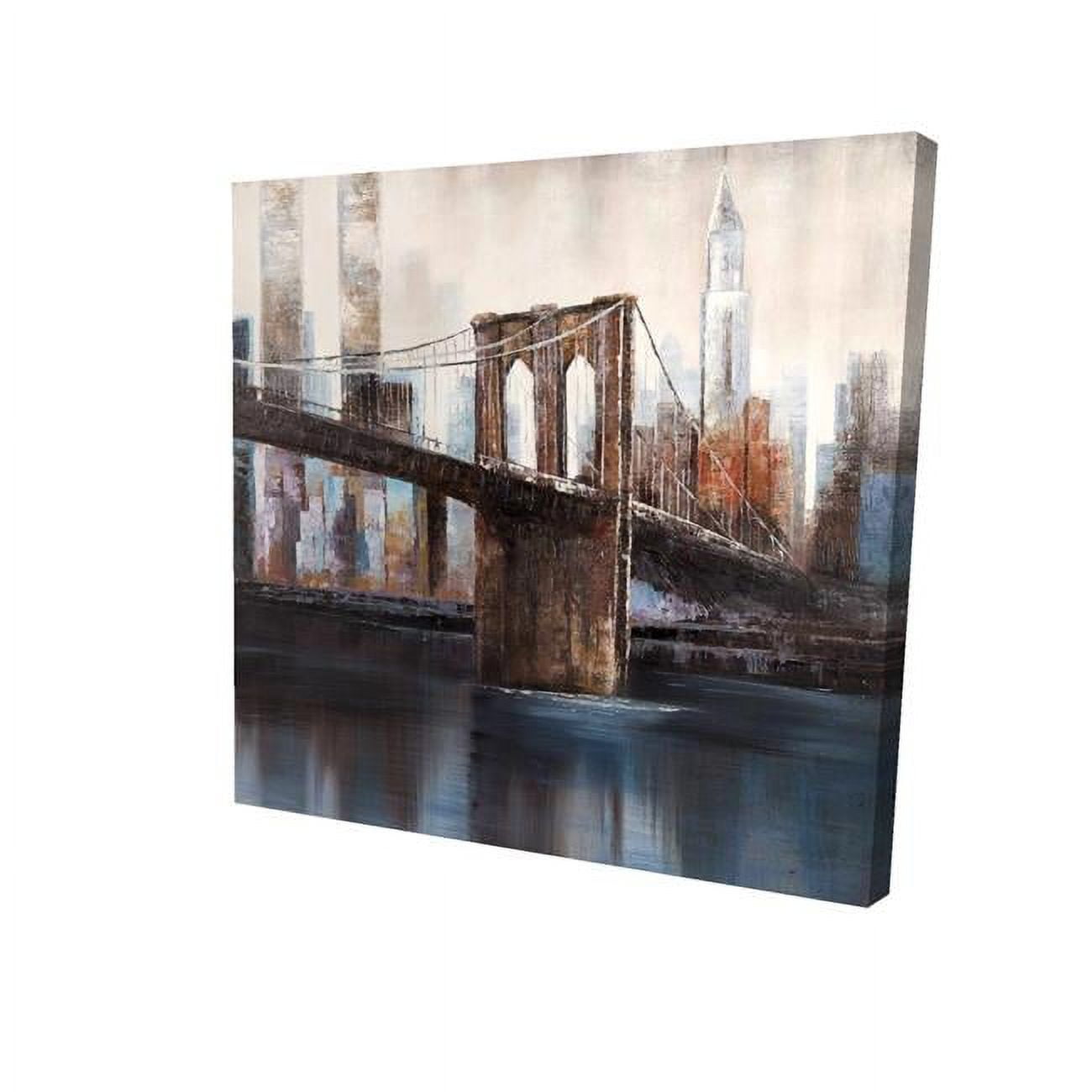 8 x 8 in. Urban Brooklyn Bridge-Print on Canvas